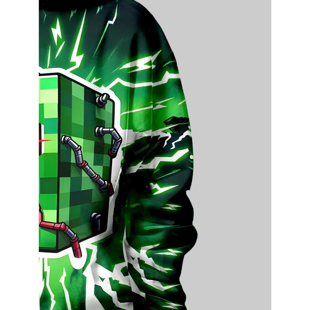 Kinderbekleidung Junge mit Kapuze langärmlig 3D-gedruckt Kinder Frühling und Herbst lässige Mode Pullover