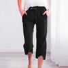 Pantalones cortos para mujer, cintura elástica con cordón ajustable, diseño informal de pierna suelta.