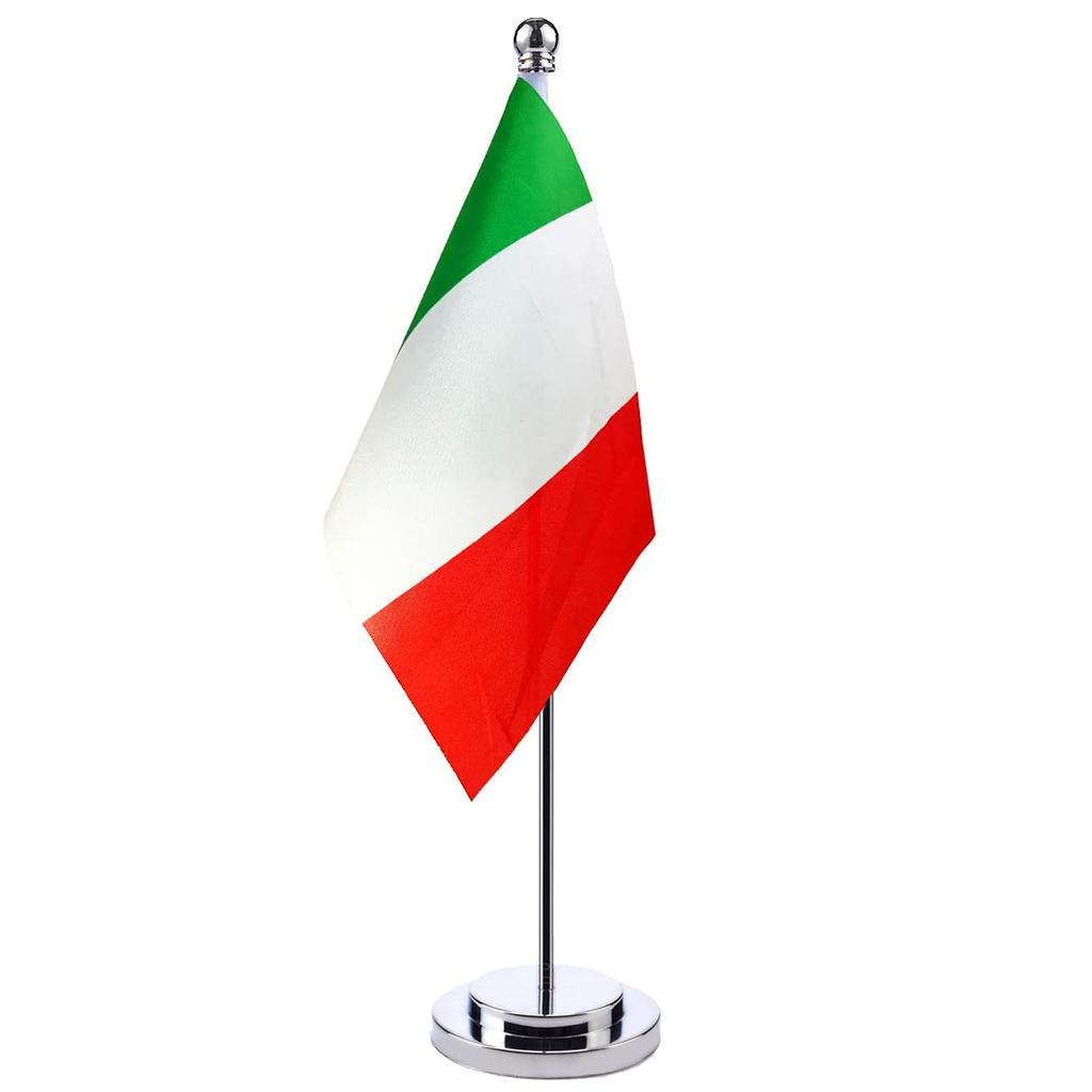 Set di Bandierine da Scrivania Deluxe 40 Paesi, Bandierina Miniatura da Tavolo 14x21cm con Asta da 30cm, Decorazioni per Eventi Festival Celebrazioni