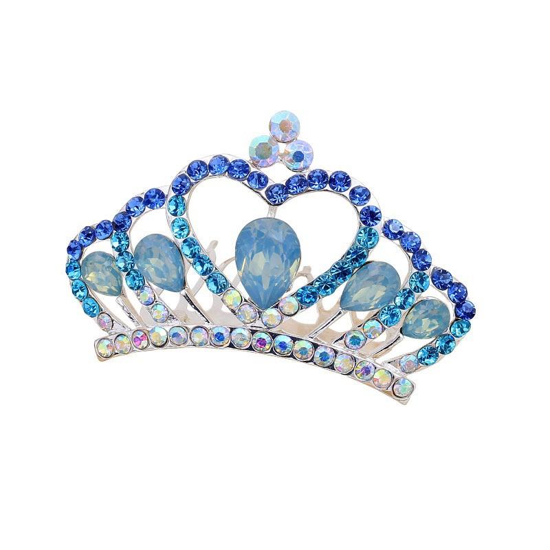 Crown Flower Comb Premium Sense Cute High-End Princess Haircard Women'S Headdress Diamond Hairpin Hair Accessories Hair Comb