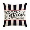 1/4Pcs Black Christmas Pillowcases, Bow Christmas Balls, Christmas Tree Print Design Cushion Covers, Christmas Decorations