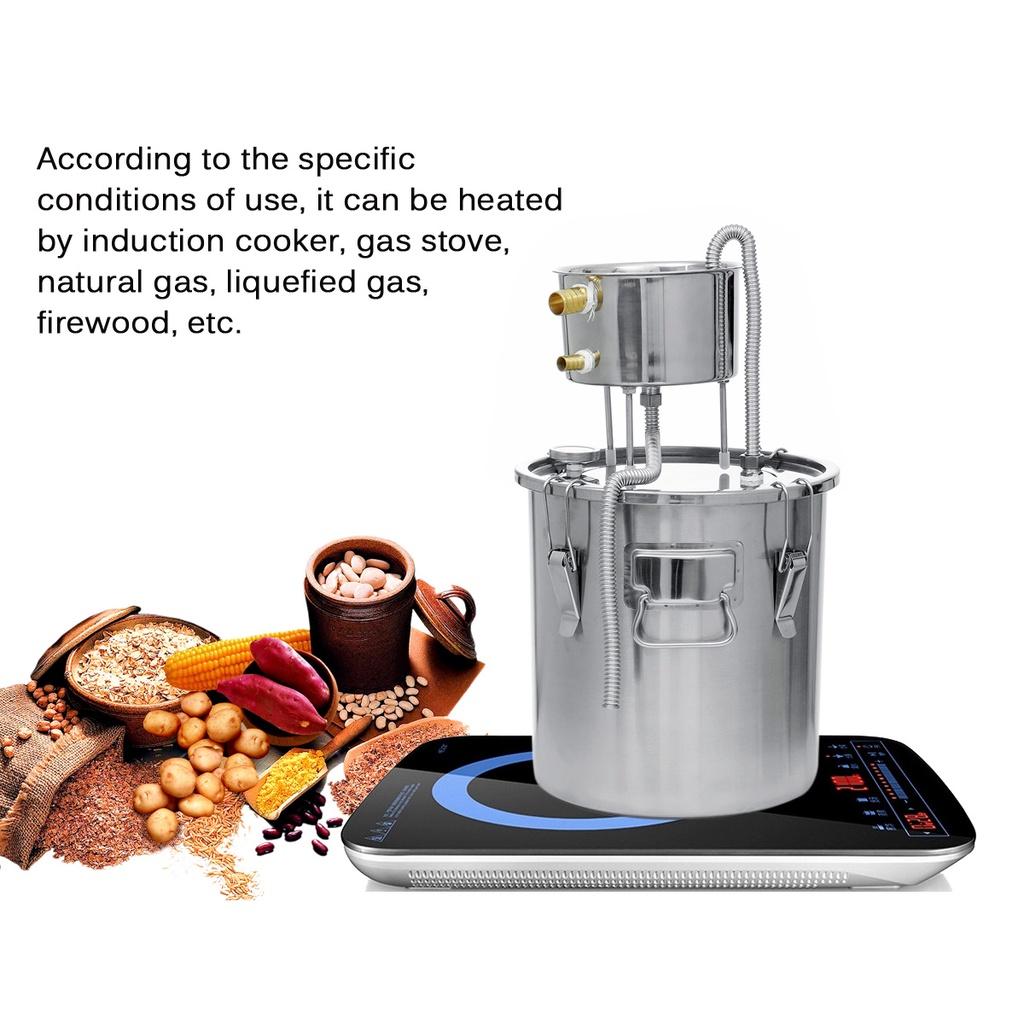 3/6/9 galonów 11/22/35 litrów miedziana rurka Moonshine nadal duchy woda destylator alkoholu domowe warzenie zestaw do robienia wina