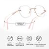 Polygonal Framed Myopia Glasses Light Sensitive Color Changing Rimless Diamond Cut Rim Premium Sense Anti-Blue Light Glasses