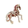 Elegant Cartoon Horse Brooch With Enamel Finish And Sparkling Rhinestones Lapel Pin For Casual Or Formal Outfits