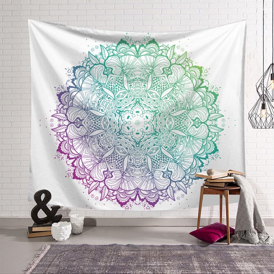Bedroom Living Room Tapestry Home Decor Elephant Peacock Style Abstract Mandala Digital Tapestry