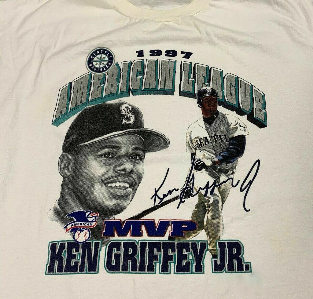 Vtg Ken Griffey Jr Men T-Shirt Mens Womens Tees Top White Unisex Tee All Sizes JJ2352