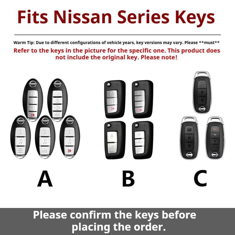 Zinc Alloy Leather Car Key Case Protection Shell Cover for Nissan Juke 2023 X-trailJ T33 Qasqhai J12 Kicks Ariya Altima Teana