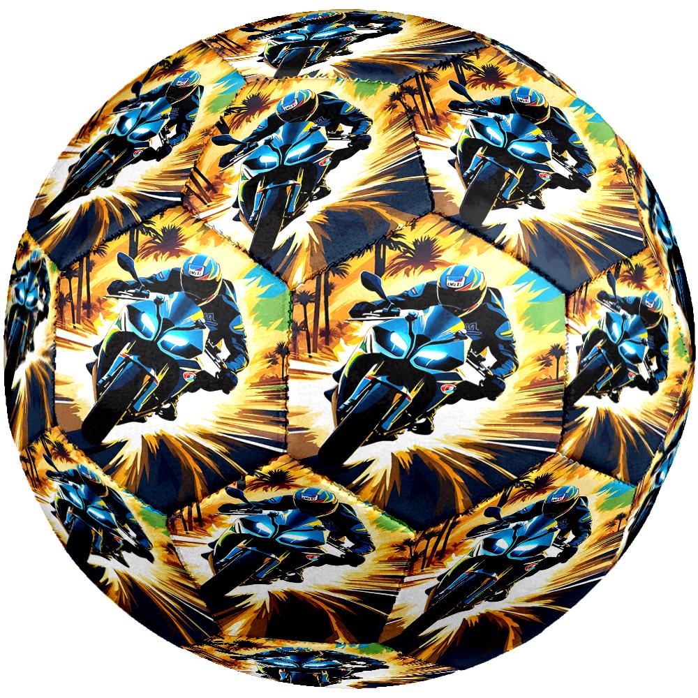 Motorcycle Theme Size 5 Soccer Ball, Suitable for Both Indoor and Outdoor Matches, a Gift Suitable for Everyone.