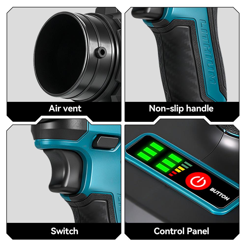 3500W 350M/S Brushless Electric Turbo Blower Cordless Leaf Blowing Dust Vacuuming Household Tool For Battery Pin