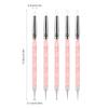 5pcs Double Head Clay Sculpting Tool Nail Pottery Silicone Dotting Brush Pen (Pink)