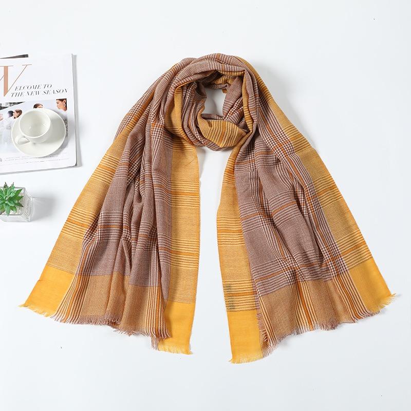 Spring and Autumn high-luxury shawl with light and thin women's dual-purpose scarf wool silk scarf soft scarf