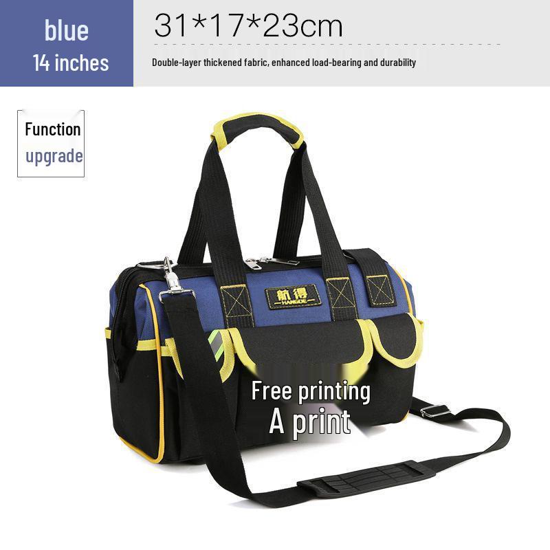 Large Canvas Electrician Tool Bag – Multifunctional Handheld for Repair, Installation, Woodworking, and Construction