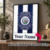 Custom Name West Bromwich Albion FC 5D Diamond Painting Personalized Full Drill Diamond Art Kit Gift