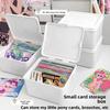 Pure White Flip-top Storage Box for Cards, Card Organizer, Card Storage Material, Dust-proof Storage, Desktop Stationery Organizer Box