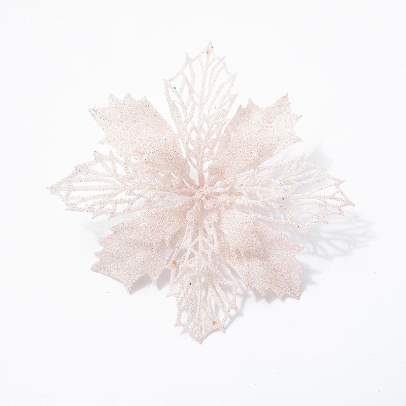 5/10 Stück Weihnachtsdekoration Künstliche Blumen 11CM Weihnachtsbaum Anhänger Ornamente für Heimdeko Navidad Neujahr 2026 Girlande