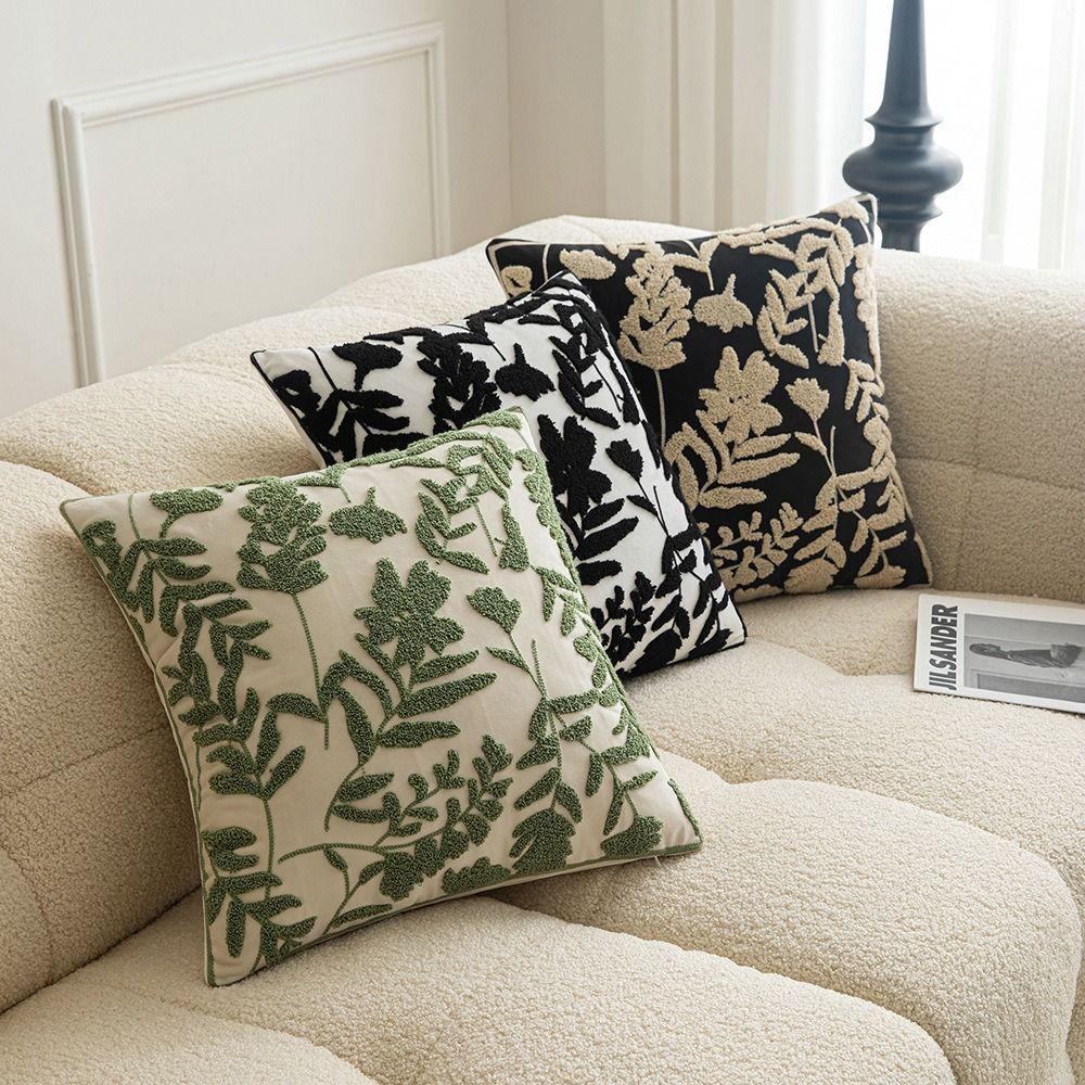 

Квадратный наволочка Элегантный чехол для подушки Мягкая вышитая наволочка для дивана/кровати Style B