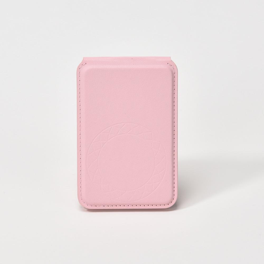 iPhone 15 MagSafe Magnetic Card Holder & Stand: Double-Sided Leather Sleeve