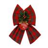 Tree Topper Decor Christmas Plaid Bowknot Elegant Christmas Wreaths Bow  Happy New Year Decoration