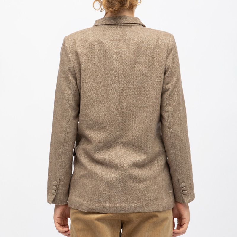 Veste de blazer laine marron villie Femme LA PETITE ETOILE