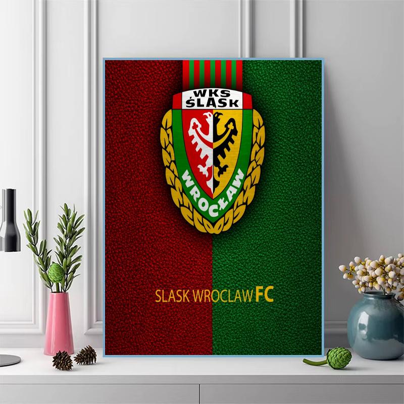 Wrocław Football Club 100% Round Full Drill 5D DIY Diamond Painting Embroidery Cross Stitch Rhinestone Décor