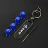 Carbon fiber Tire Valve Stems Cap Keychain Style Wheel Air Valve Cover For BMW 50th Anniversary 3 5 7 Series E83 F16 E70 Sticker GA3