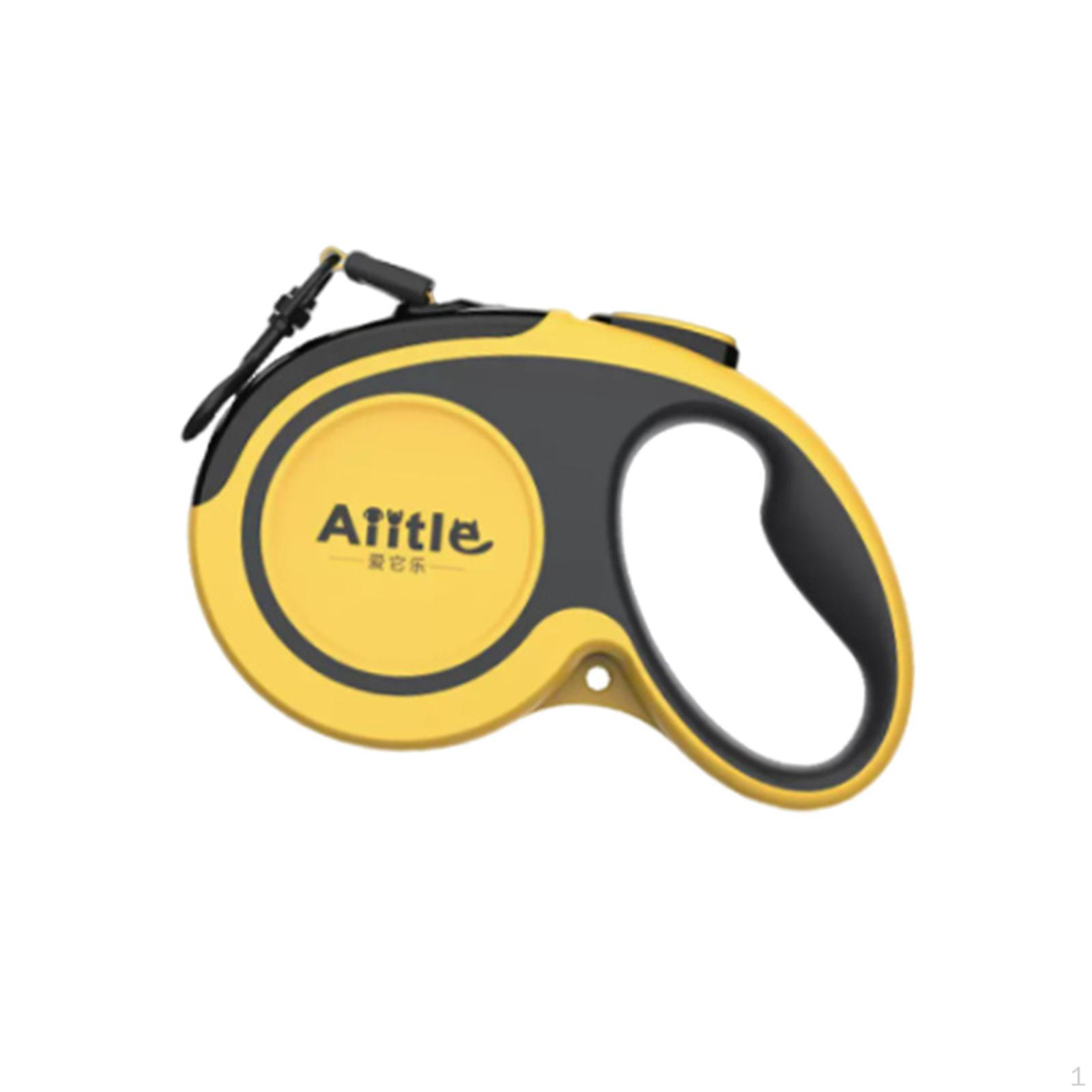 

Retractable Dog Leash Automatic Walking for Running Camping yellow M