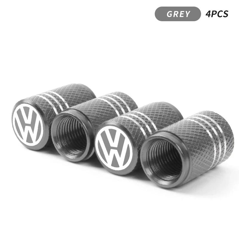Tappo Valvola Gonfiaggio Pneumatici Auto in Alluminio Avvitabile Antifurto per Volkswagen VW R Line Golf MK4 MK5 MK6 MK7 MK8