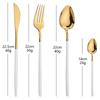 24pcs Dinnerware Sets 304 Stainless Steel Tableware Set Knife Fork Tea Spoon Flatware Set Kitchen Dinner Cutlery Set