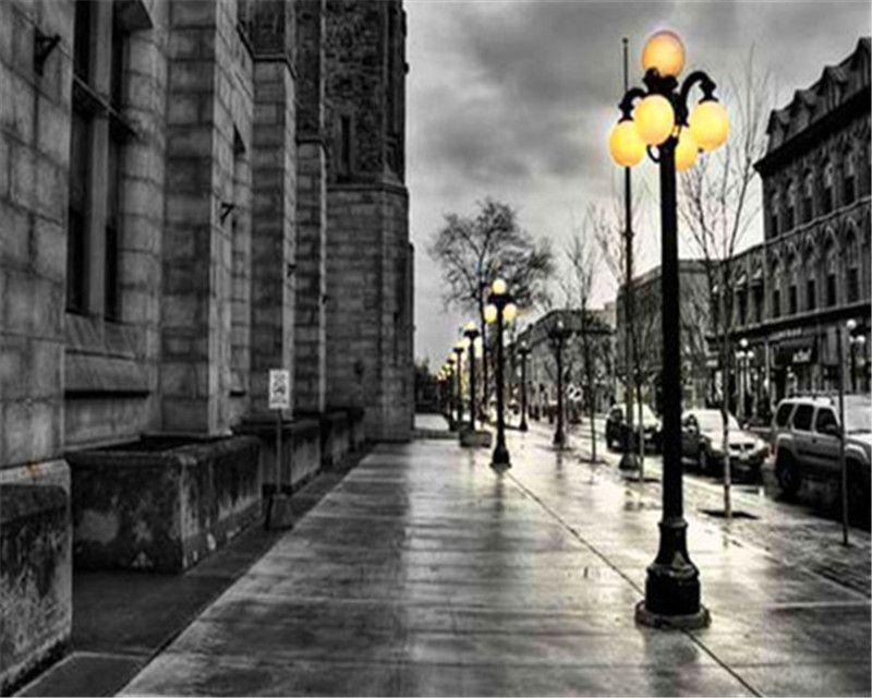 RUOPOTY DIY Digital Photo Frame Black and White Scenery Unique Gift Acrylic Oil Painting Digital Character Wall Art