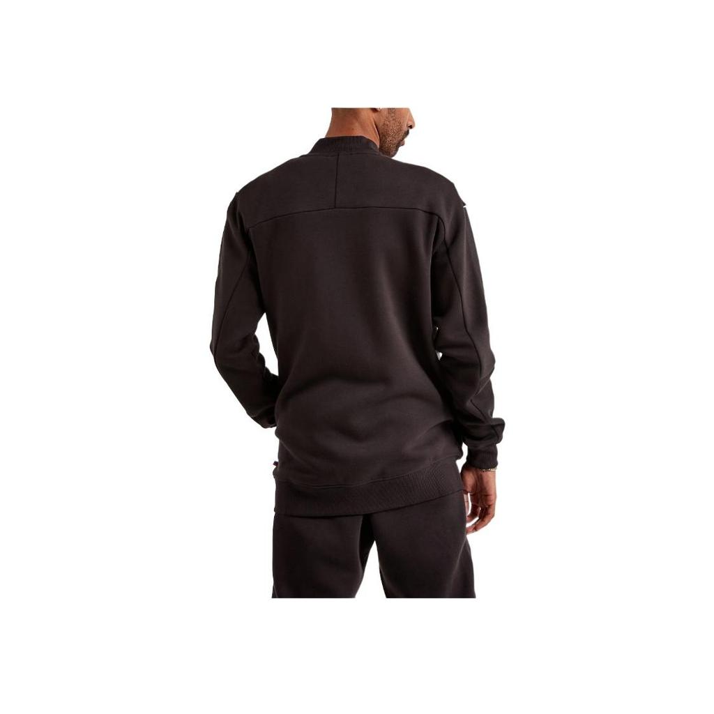 Puma Reißverschluss Langarm Buchstaben-Print Jacke Herrenjacken Schwarz 621213-01