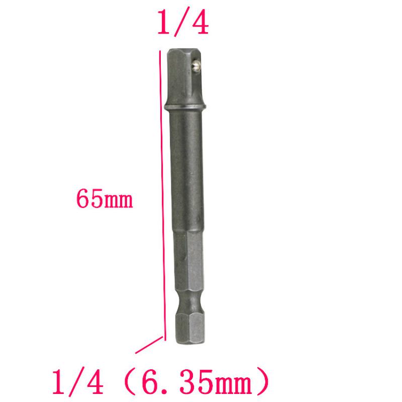Hex Shank to Square Head Impact Wrench Socket Adapter Extension Bar