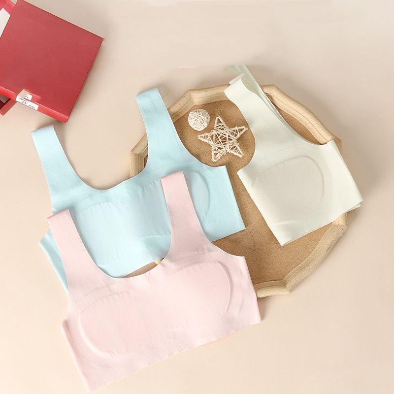 Teenager Latex Padded Bra /Training Bra Seamless Without Trace Kids Bra