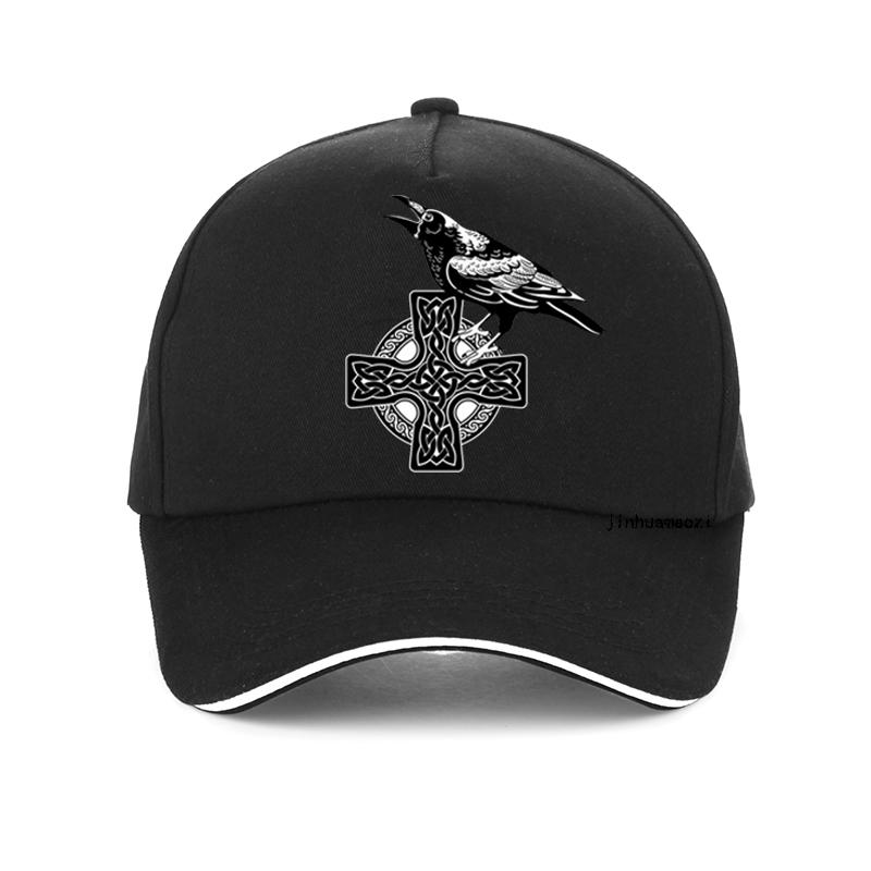 Viking Ragnar'S Raven Print Baseball Cap Fashion Brand Summer Hip Hop Cap Men Raven Viking Rune Hats Adjustable Snapback Bone