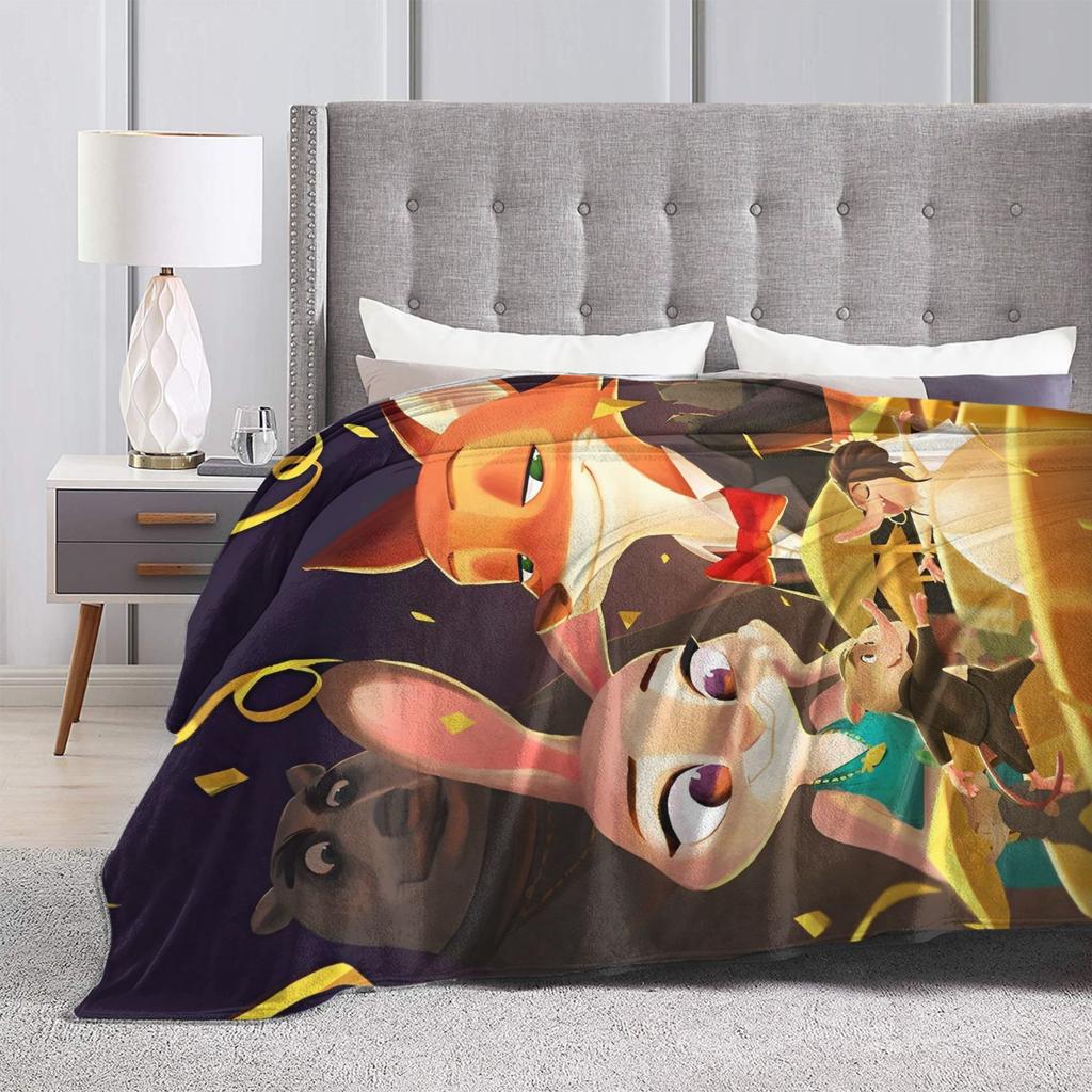 Zootopia Blanket Flannel Funny Warm Throw Blankets for Coverlet Winter