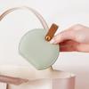 Portable Round Jewelry Box Mini Pu Leather Case For Rings Earrings Necklaces