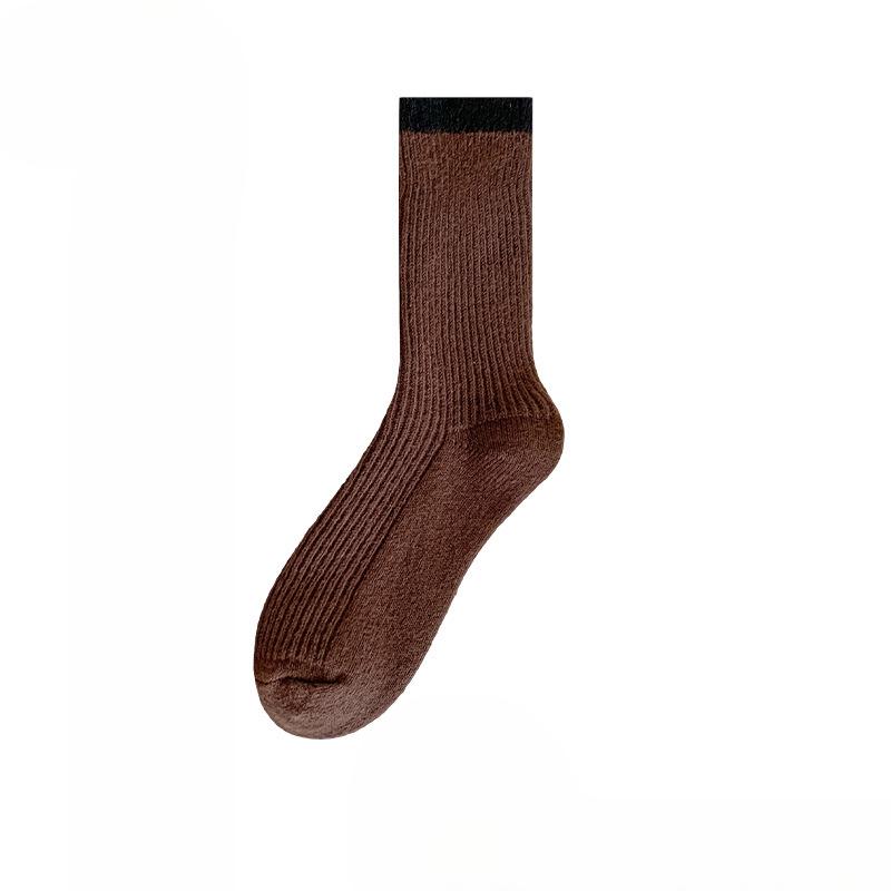 Women's Winter New All In One Velvet and Thick Warm Matching Color Tube Socks