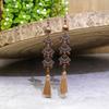 Bohemian Classic Women Geometric Tassel Wooden Earrings Vintage Gypsy Ethnic Circle Flower India Dangle Earrings Jhumka Jewelry