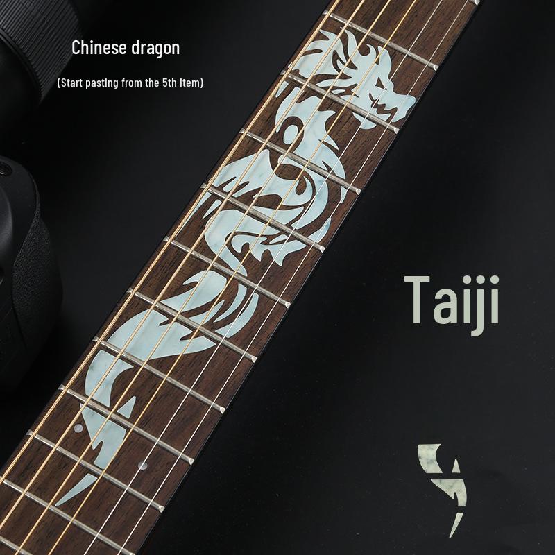Personalized Guitar Sticker Set: Decorative Fingerboard and Panel Protectors for Acoustic and Electric Guitars.