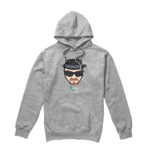 Breaking Bad Unisex Adult Heisenberg Face Heather Hoodie