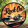 Vintage Record Player Metal Sign Retro Music Wall Art Decor