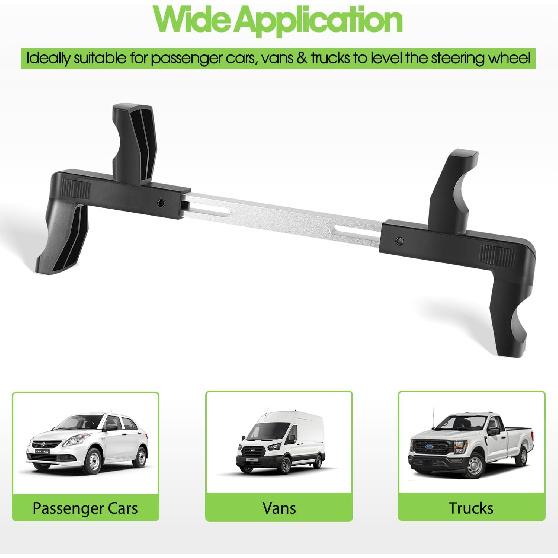 ATD-3100 Steering Wheel Level Alignment Tool - Steering Wheel Level Bar Tool - Universal Use for Passenger Cars, Vans & Trucks with Steering Wheel