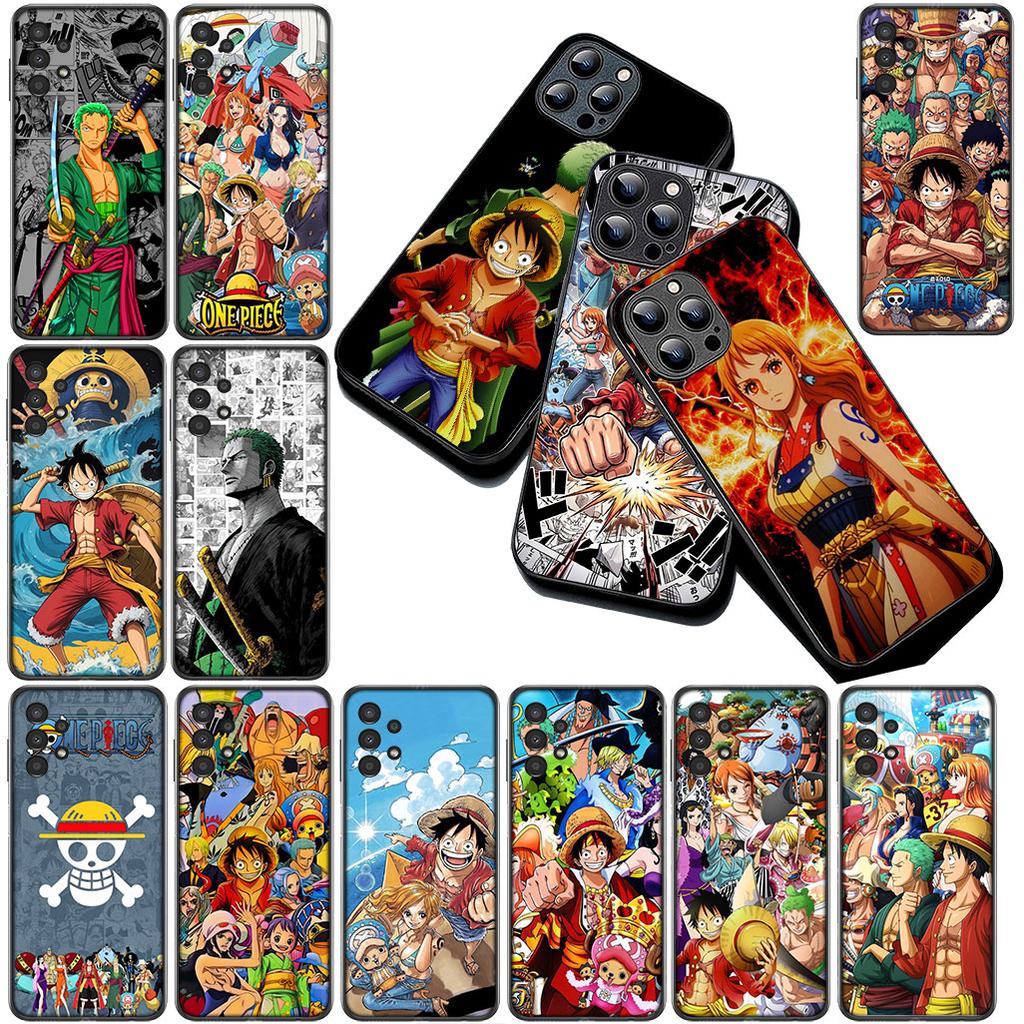 For Samsung Galaxy S24 S25 S23 FE Ultra Plus S7 Edge S25+ S23+ A56 5G Phone Cover Soft Case Nami One Pieces Luffy Roronoa Zoro