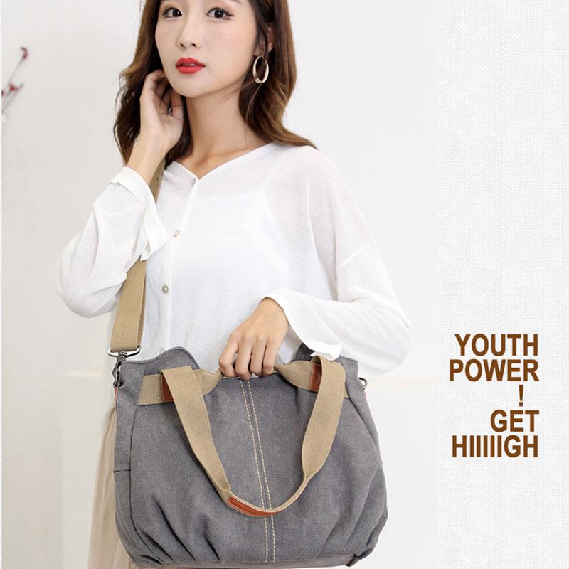 High Quality Canvas Lady Shoulder Messenger Bags Female Shopping Handbags Top Fashion Canvas Women Crossbody Bags For Women