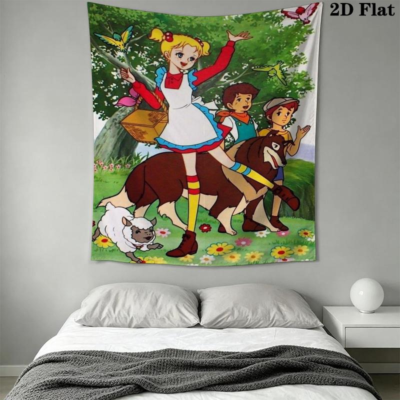 Hello! Sandybell Wall Tapestry Aesthetic Wall Hanging Printed Fabric Blanket Decorative Tapestries for Bedroom Living Room Home Decor