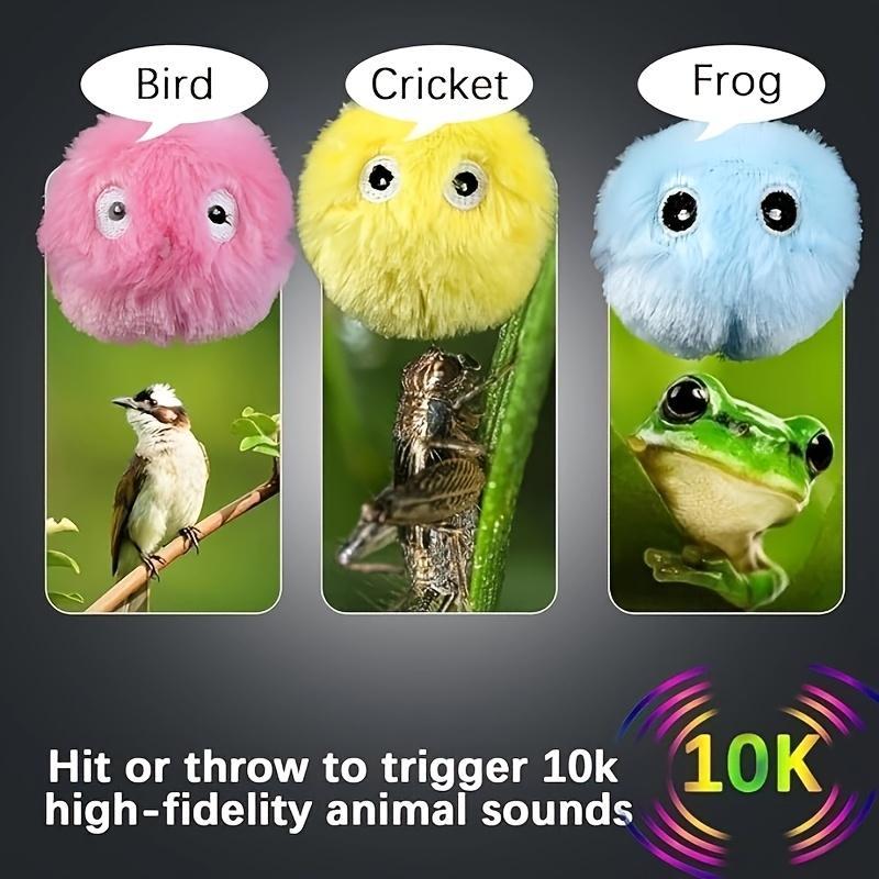Cat Plush Toys, Interactive Ball Cat Training Toys, Pet Toys, Ball Cat Vocal Toys, Self-Entertainment Artifacts, Cute Plush Pom-Pom Cats