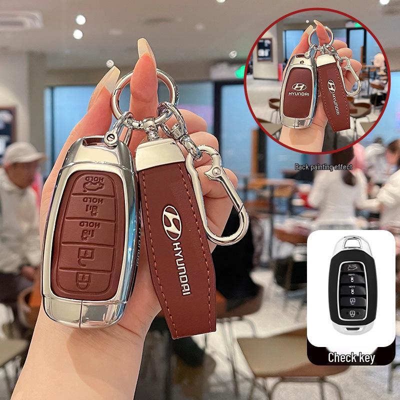 Metal Leather Protective Key Cover for 2021-22 Beijing Hyundai Custu