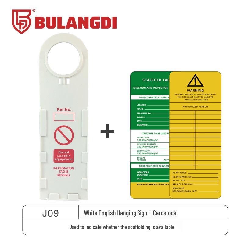 Safety Inspection Shutdown Tag for Construction Site