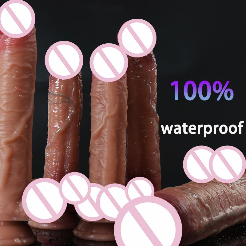 Realistic Ve And Plump Testicle Silicone Simulation Thick Dildos Anal Plug Dildo With Powerful Suction Cup Sex Toys For Women