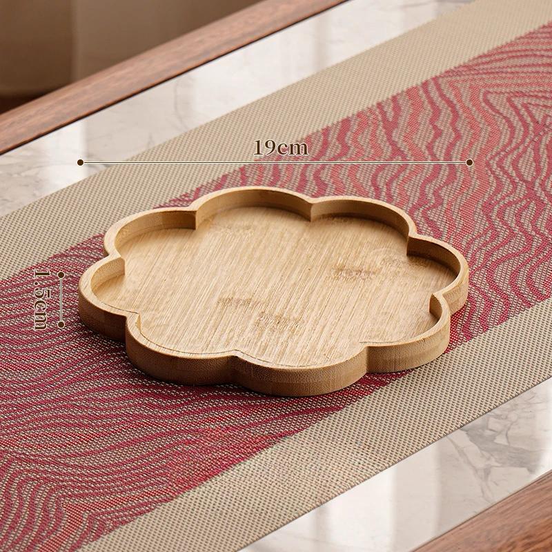 Wooden Grid Dried Fruit Tray Household Living Room Candy Nut Dim Sum Melon Seeds General Tea Tray Kitchen Storage
