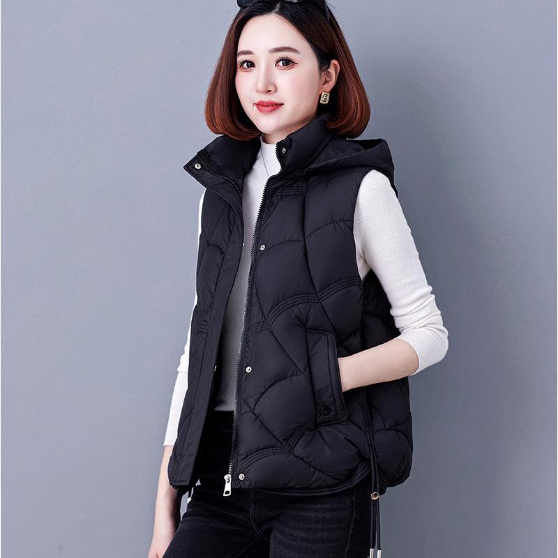 Women's Lightweight Warm Down Cotton Gilet - Autumn/Winter 2025 Style, Plus Size, Loose Fit for Middle-aged Mothers